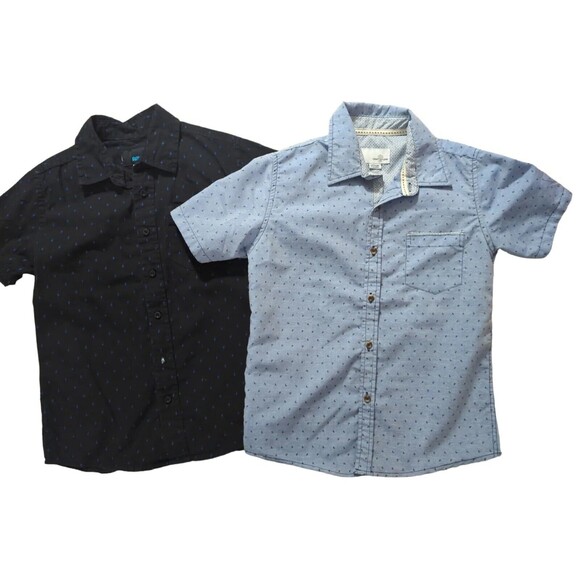 Lot (2) Craft + Flow Amplify Boys 7/8 Short Sleeve Button Up Shirts Lightning... - Picture 1 of 14